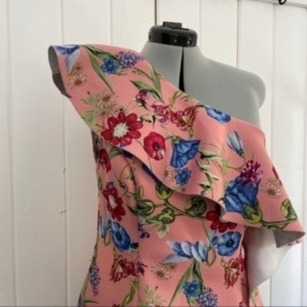 ASOS DESIGN Floral One Shoulder Ruffle Dress​​​ - Picture 3 of 10
